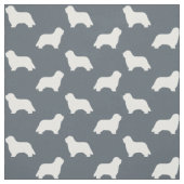 Bearded Collie Silhouettes | Dogs Pattern ファブリック (見本)