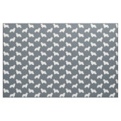 Bearded Collie Silhouettes | Dogs Pattern ファブリック (ファットクウォーター)