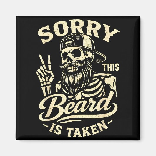 Bearded Dad Daddy 父の日 申し訳ありません このひげは マグネット (正面)