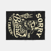 Bearded Dad Daddy Fathers Day Sorry This Beard is フリースブランケット (正面(横))