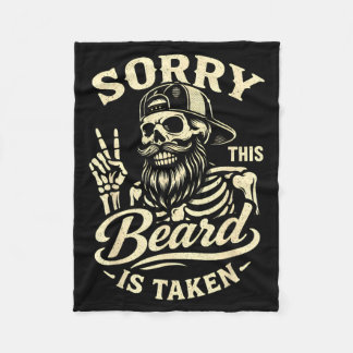 Bearded Dad Daddy Fathers Day Sorry This Beard is フリースブランケット