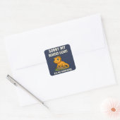 Bearded Dragon Ate My Homework Funny Reptile Lover スクエアシール (封筒)