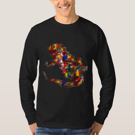 Bearded Dragon Bearded Dragon Colorful Tシャツ (正面)