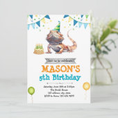 Bearded Dragon birthday invitation 招待状 (スタンド正面)