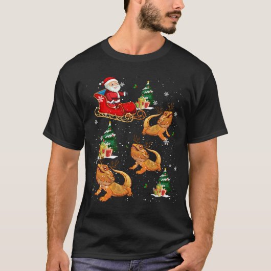 Bearded Dragon  Christmas For Reptile Tシャツ (正面)