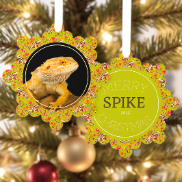 Bearded Dragon Christmas Personalized オーナメントカード