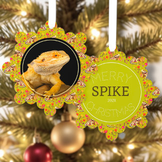 Bearded Dragon Christmas Personalized オーナメントカード