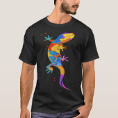 Bearded Dragon  Colorful Kids Boys Lizard Tシャツ (正面)