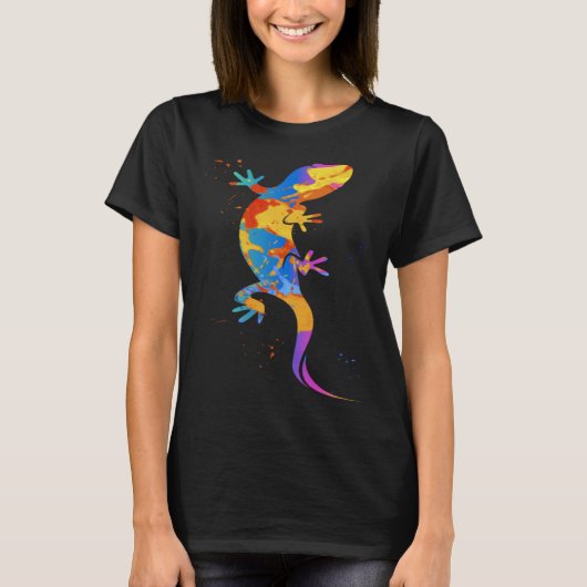 Bearded Dragon  Colorful Kids Boys Lizard Tシャツ (正面)