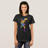 Bearded Dragon  Colorful Kids Boys Lizard Tシャツ (正面フル)