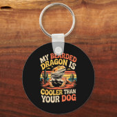 Bearded Dragon Cooler Reptile Animal Beardie Beard キーホルダー (正面)