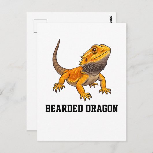 Bearded Dragon Customizable Personalizable ポストカード (正面/裏面)