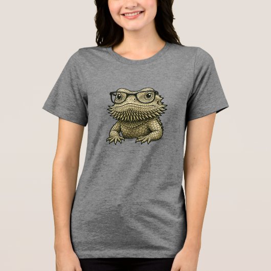 Bearded Dragon • Cute Beardie Design トライブレンドＴシャツ (正面)