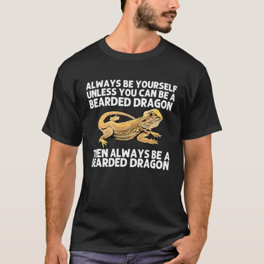 Bearded Dragon For Men Women Pogona Lizard Animal Tシャツ (正面)