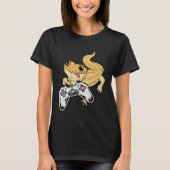 Bearded Dragon Gamer Video Games Lizard Reptile Ga Tシャツ (正面)