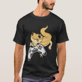Bearded Dragon Gamer Video Games Lizard Reptile Ga Tシャツ (正面)