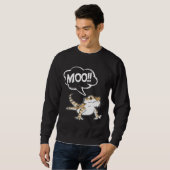 Bearded Dragon Goes Moo Think Its A Cow Farm スウェットシャツ (正面フル)