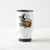 Bearded Dragon Halloween Art トラベルマグ (中央)