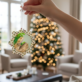 Bearded Dragon Insect Pattern Personalized  オーナメントカード