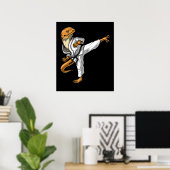 Bearded Dragon Karate ポスター (ホームオフィス)