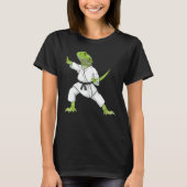 Bearded Dragon Karate Lizard Reptile Animal Austra Tシャツ (正面)