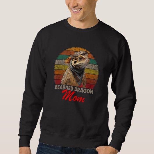 Bearded Dragon Mom, Funny Mother Day Gift スウェットシャツ (正面)