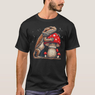 Bearded Dragon Mushroom Beardie Cottagecore Tシャツ
