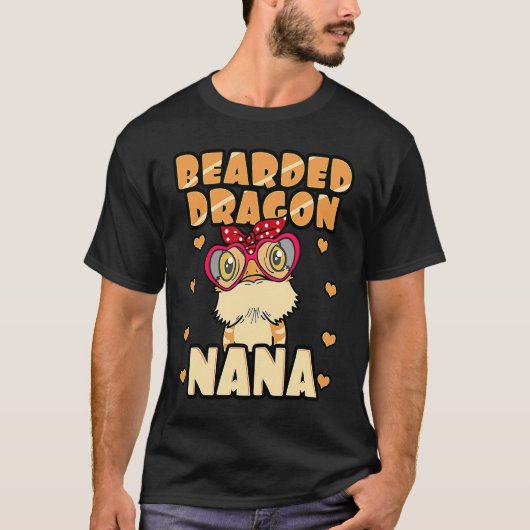 Bearded Dragon Nana Pogona Reptile Nana Mother's D Tシャツ (正面)