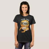 Bearded Dragon Pogona Pet Reptile Lizard Fear the  Tシャツ (正面フル)