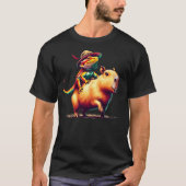 Bearded Dragon Riding Capybara Funny Animal Lover  Tシャツ (正面)