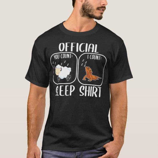 Bearded Dragon Sleepshirt Count Sheep Tシャツ (正面)