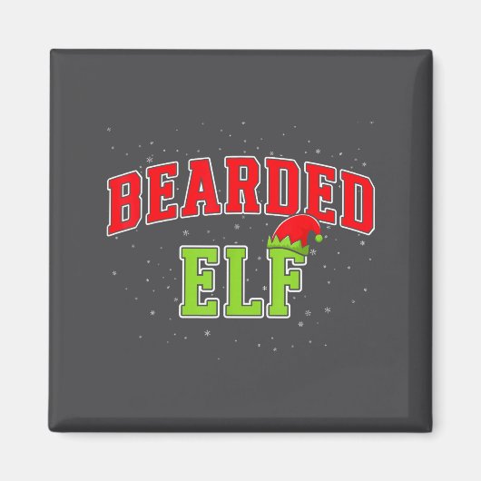 Bearded Elf Christmas Family Matching Group Xmas  マグネット (正面)
