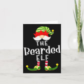 Bearded Elf Group Christmas Funny Pajama Party  カード (正面)