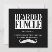 Bearded Funcle Uncle Nephew Niece Godfather Gift 招待状 (正面)