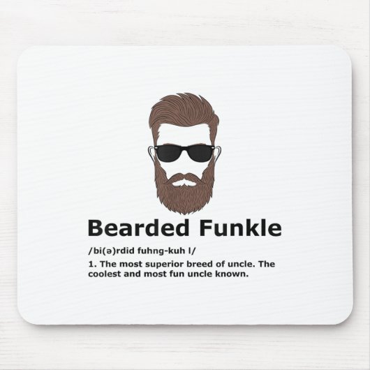 Bearded Funkle Shirtのおもしろい定義 マウスパッド (正面)
