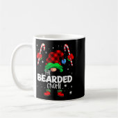 Bearded Gnome Red Buffalo Plaid Matching Family Ch コーヒーマグカップ (左)
