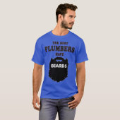 bearded Plumber men beards plumbing birthday Tシャツ (正面フル)