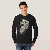 Bearded Skull Heads Grunge Punk Metal Tシャツ (正面フル)