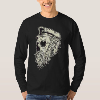 Bearded Skull Heads Grunge Punk Metal Tシャツ