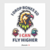 Bearded Vulture Symbolizing Strength and Rarity シール (シート)