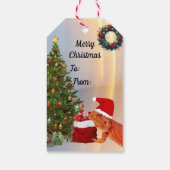 Beardie-クロース- Bearded Dragon Santa ギフトタグ (裏面)