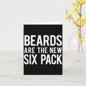 Beards Are The New Six Pack カード (黄色い花)