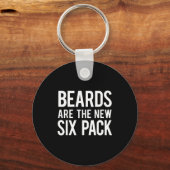 Beards Are The New Six Pack  キーホルダー (正面)