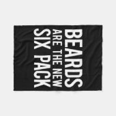 Beards Are The New Six Pack  フリースブランケット (正面(横))