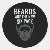 Beards Are The New Six Pack _ Beard Lover Bearded  ラウンドシール (正面)