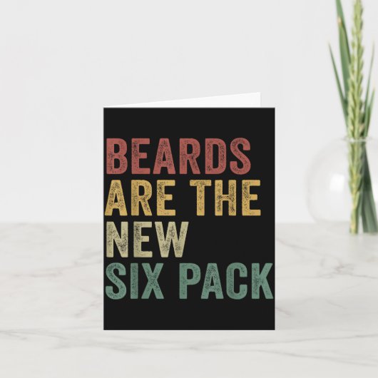 Beards Are The New Six Pack Funny Bearded Men  カード (正面)