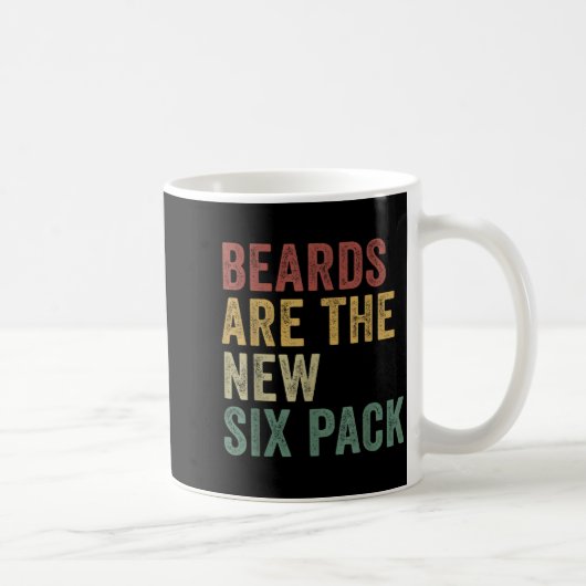 Beards Are The New Six Pack Funny Bearded Men  コーヒーマグカップ (右)
