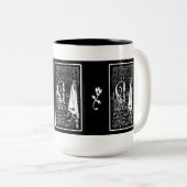 Beardsleyの孔雀及び女性Mug ツートーンマグカップ (正面右)