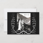 Beardsleyの新しいの騎士及び女性Response Card 出欠カード (正面)