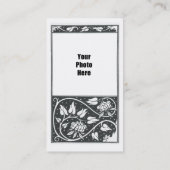 Beardsleyの白黒ザクロの写真Busine 名刺 (裏面)